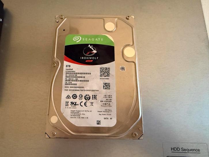 Seagate IronWolf 8TB HDD - 2 beschikbaar, Computers en Software, Harde schijven, Gebruikt, Console, Intern, HDD, SATA, Ophalen of Verzenden
