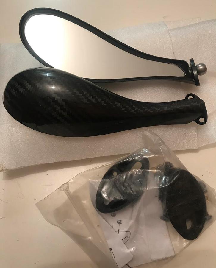 set Racing motorfietsspiegels met een carbonlook NIEUW €20!!, Motoren, Accessoires | Overige, Nieuw, Ophalen of Verzenden
