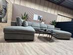 Ribstof XL ZachtFluwelen U-Bank / Hoekbank - Grijs /NU €1250, Huis en Inrichting, Banken | Bankstellen, Ophalen, Ribstof Hoekbank U Bank Grijs Ribbel Loungebank Plofbank