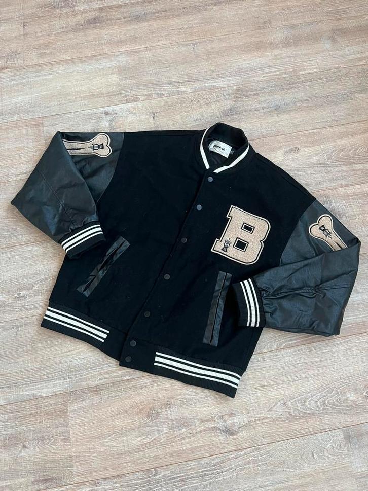 Baseball jacket, Kleding | Heren, Jassen | Winter, Zo goed als nieuw, Maat 48/50 (M), Zwart, Ophalen of Verzenden