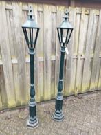Twee klassieke staande tuinlampen, Gebruikt, Minder dan 50 watt, Staande lamp, Ophalen of Verzenden