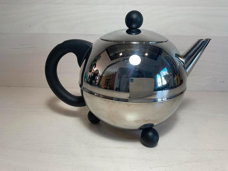 Bredemeijer theepot bolpootjes zwart oor, Huis en Inrichting, Keuken | Keukenbenodigdheden, Gebruikt, Ophalen of Verzenden
