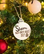 Gepersonaliseerde houten kerstbal cadeautip!, Ophalen of Verzenden, Nieuw