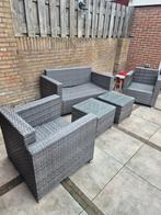 Tuinset - 2 jaar oud - met/zonder kussens, Tuin en Terras, Ophalen, 4 zitplaatsen, Gebruikt, Bank