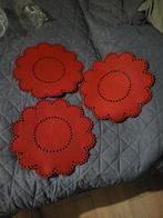 3x vilten bloem placemat onderzetter, Ophalen of Verzenden, Zo goed als nieuw, Glas of Kopje