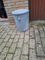 Zinken vuilnisemmer uit Voorburg, Ophalen, Gebruikt, 40 liter of meer, Metaal