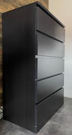 Ikea Malm ladekast met 6 lades in zwart bruin, Gebruikt, Minder dan 100 cm, 25 tot 50 cm, 50 tot 100 cm