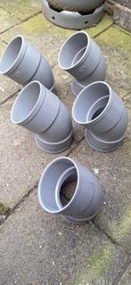 5 PVC bochten 5x110 mm 45 gr, Doe-het-zelf en Verbouw, Buizen en Afvoer, Ophalen, Bochten, Pvc, Zo goed als nieuw