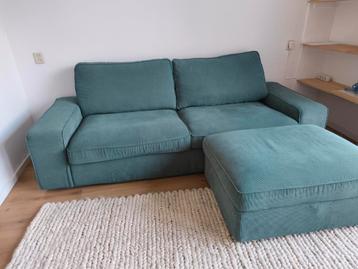 Ikea Kivik 3 zits met poef - afbeelding 1