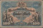Duitsland Würtenberg 100 mark 1911gebruikt (nr 137), Verzenden, Duitsland, Los biljet