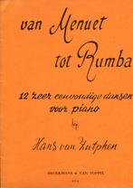 Van Menuet tot Rumba  -  bladmuziek piano, Ophalen of Verzenden, Gebruikt, Thema, Piano