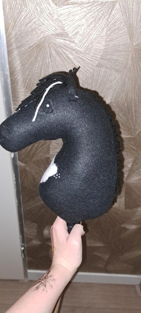Hobbyhorse Zwart met Hoofdstel, Hobby en Vrije tijd, Overige Hobby en Vrije tijd, Zo goed als nieuw, Ophalen of Verzenden