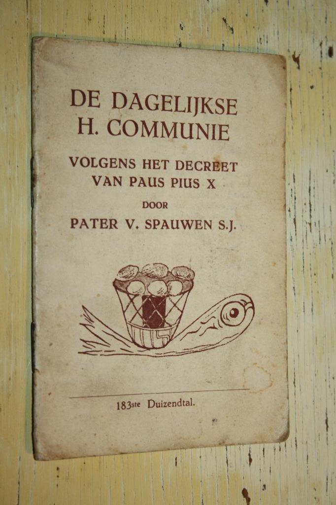 Dagelijkse Heilige Communie volgens decreet van Paus Pius X, Antiek en Kunst, Antiek | Boeken en Bijbels, Ophalen of Verzenden