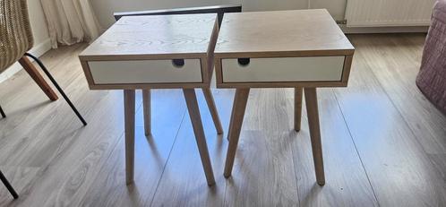 2x bedside tables, Huis en Inrichting, Tafels | Sidetables, Zo goed als nieuw, 50 tot 75 cm, Rechthoekig, Ophalen of Verzenden