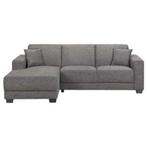 Bank Aberdeen met chaise longue links grijs nieuw, Huis en Inrichting, Ophalen, Hoekbank, 200 tot 250 cm, Driepersoons