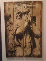 Houten schilderij met engel, Antiek en Kunst, Kunst | Schilderijen | Abstract, Ophalen