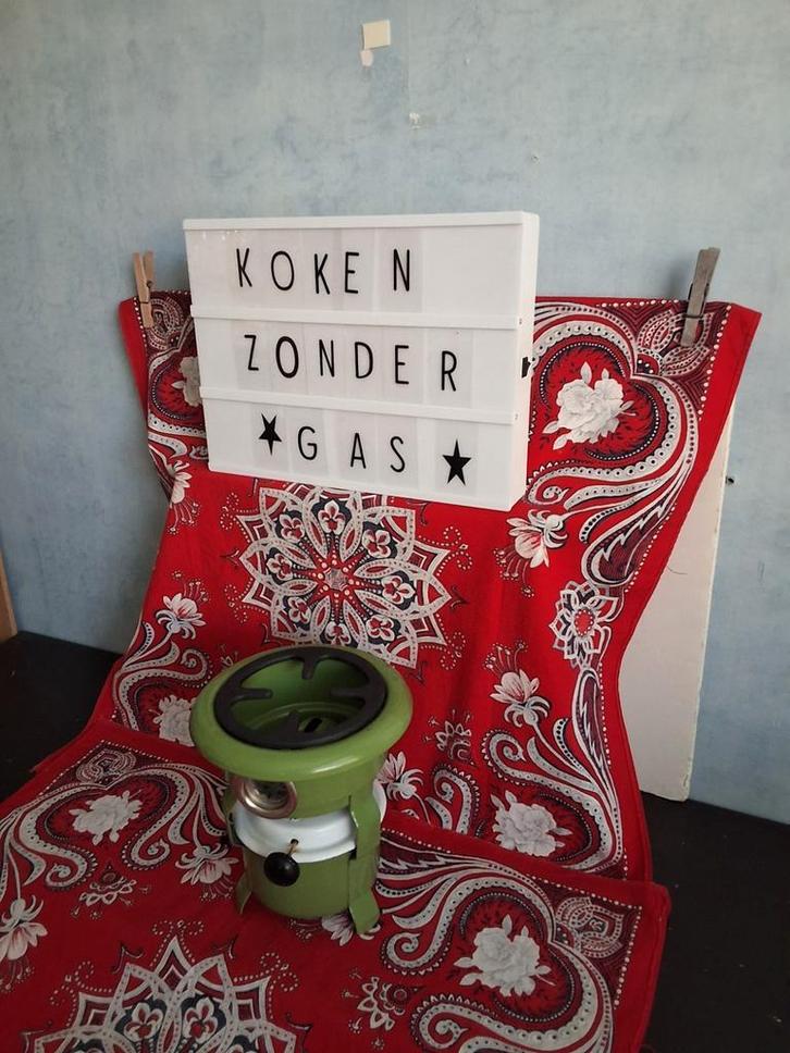 👍 Prima compl. oliestel. ook ideaal als U elektrisch kookt, Antiek en Kunst, Antiek | Emaille, Ophalen of Verzenden