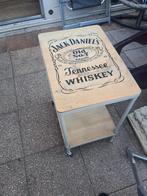 Jack Daniels Bijzettafel op Wieltjes, Ophalen, Minder dan 45 cm, Minder dan 55 cm, Gebruikt