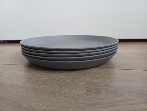 Royal VKB borden, grijs, 5 stuks; nieuwstaat!, Huis en Inrichting, Keuken | Servies, Zo goed als nieuw, Bord(en), Overige stijlen
