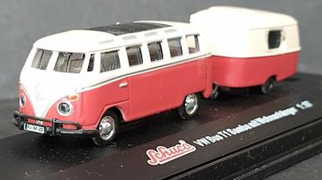 Volkswagen Transporter T1 Samba Caravan 1:87 Schuco Pol beschikbaar voor biedingen