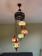 Turkse Hanglamp met 5 Bollen, Huis en Inrichting, Lampen | Hanglampen, Ophalen, Zo goed als nieuw, Glas, Minder dan 50 cm