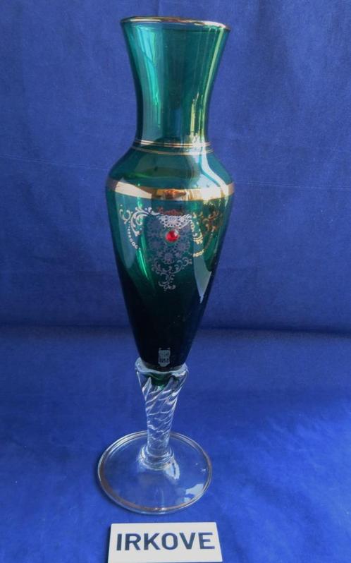MURANO VAASJE MET GOUD * Op Voet *, Antiek en Kunst, Antiek | Glas en Kristal, Verzenden