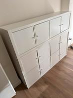 Kallax kast 147cm met deurtjes, Ophalen, Kunststof, 100 tot 150 cm, Zo goed als nieuw