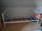 Landelijke brocante metalen bed, Ophalen, 90 cm, Eenpersoons, Zo goed als nieuw