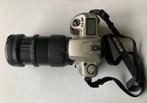 Nikon F 60 met Tamron Telelens 200x en zonnekap, Audio, Tv en Foto, Fotocamera's Analoog, Ophalen of Verzenden, Zo goed als nieuw