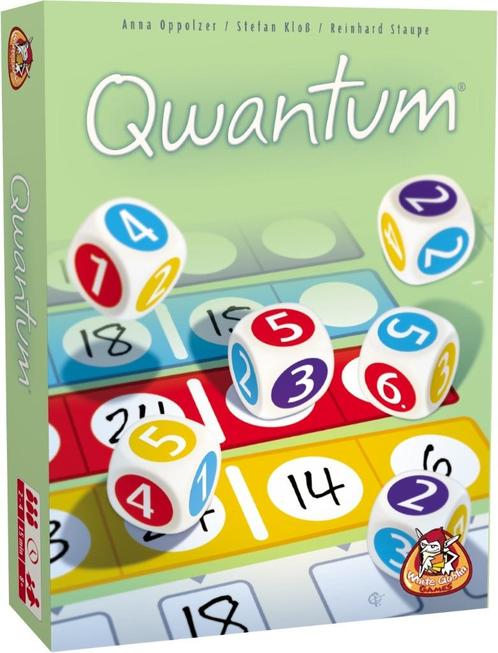 Qwantum - Dobbelspel - ophalen is mogelijk | 40% korting, Hobby en Vrije tijd, Gezelschapsspellen | Kaartspellen, Nieuw, Een of twee spelers