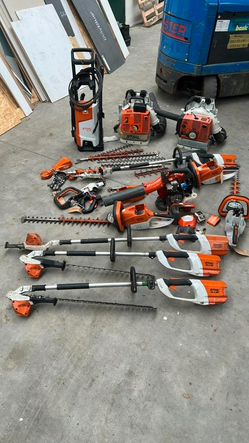 Partij Stihl en husqvarna alles in 1 koop., Tuin en Terras, Heggenscharen, Zo goed als nieuw, Benzine, Ophalen
