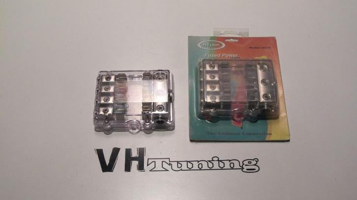 Zekeringblok 4 voudig waterproof, Auto diversen, Autospeakers, Nieuw, Ophalen of Verzenden