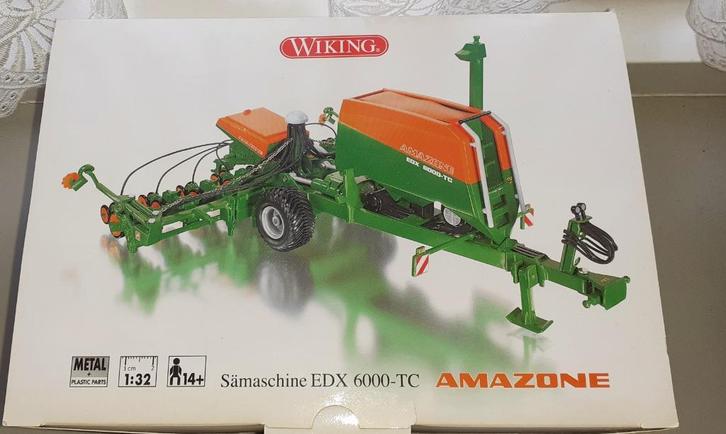 Amazone EDX 6000 TC zaaimachine - Wiking  (siku - britains), Hobby en Vrije tijd, Modelauto's | 1:32, Zo goed als nieuw, Tractor of Landbouw