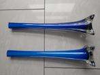 Blauwe slanke vaas, hoogte ca. 40 cm, Blauw, Ophalen of Verzenden, Minder dan 50 cm, Glas
