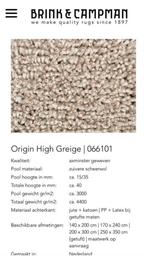 Brink en Campman tapijt Origin Greige 200 x 300, Huis en Inrichting, Stoffering | Tapijten en Kleden, Ophalen, Nieuw, Rechthoekig
