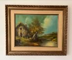 Klassieke landschapschilderijen barok stijl houdten lijsten, Antiek en Kunst, Kunst | Schilderijen | Klassiek, Ophalen