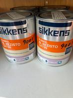 SIKKENS rubbol 9001 BL rezisto satin 4 blikken, Doe-het-zelf en Verbouw, Verf, Beits en Lak, Wit, Nieuw, Ophalen of Verzenden