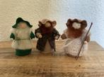 Voor de seizoenstafel, kerstgroep 3 Herders, wolvilt, Ophalen of Verzenden, Nieuw, Figuurtje(s), Wolvilt