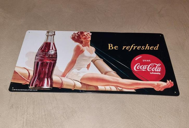 Coca Cola Reclamebord - Be Refreshed, Verzamelen, Merken en Reclamevoorwerpen, Gebruikt, Reclamebord, Ophalen of Verzenden