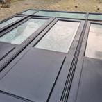 290hx222br Art nouveau deurenset met bovenlicht geetst glas, Doe-het-zelf en Verbouw, Ophalen, Gebruikt, Binnendeur, Vouwdeur