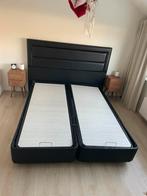 Boxpring met opbergruimte (160x200), Gebruikt, Zwart, Tweepersoons, Ophalen of Verzenden