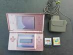 Nintendo DS met 2 spellen, Met games, Ophalen of Verzenden, Zo goed als nieuw, Roze