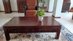 Mooie bruin houten salontafel met twee lades., Ophalen, Gebruikt, 100 tot 150 cm, 50 tot 100 cm