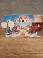 N'Ice Chouffe tafel reclame standaard blauw, Ophalen of Verzenden, Zo goed als nieuw, Viltje(s), La Trappe