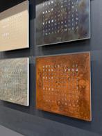 Nieuw Qlocktwo qlock two Design Klok Rust 45x45 roest, Wandklok, Nieuw, Ophalen of Verzenden, Qlocktwo