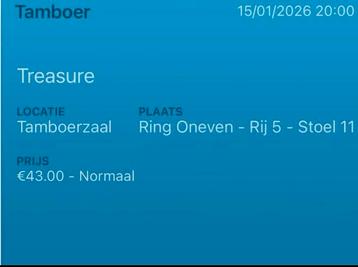 Tribute Band Treasure / Bruno Mars beschikbaar voor biedingen