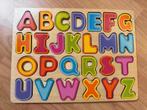 Houten alfabet puzzel – kleurrijk – compleet, Ophalen of Verzenden, 10 tot 50 stukjes, Zo goed als nieuw, Van hout