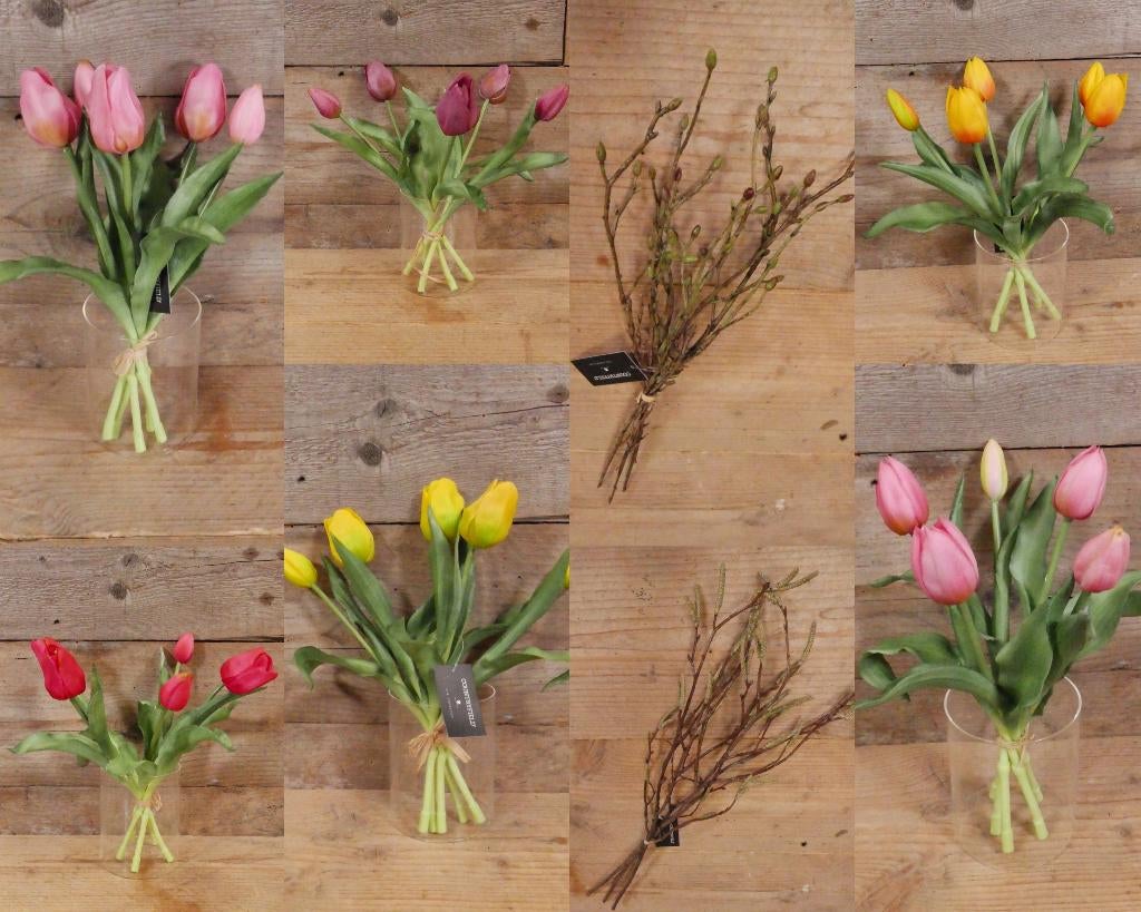 Kunst tulpen / tulpen vazen van Countryfield, Huis en Inrichting, Woonaccessoires | Kunstplanten en Kunstbloemen, Nieuw, Binnen