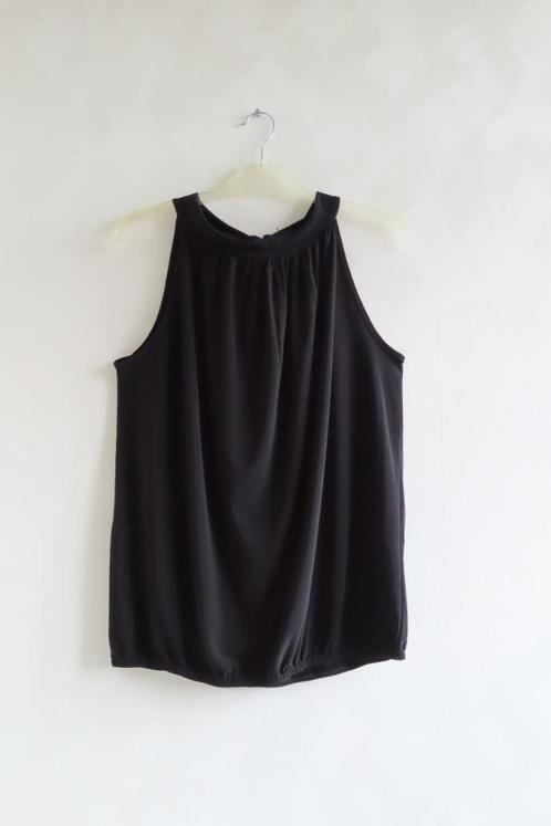 Top met Strik Zwart mt One Size mt 38-42 (4869), Kleding | Dames, Tops, Zo goed als nieuw, Maat 42/44 (L), Zwart, Zonder mouw