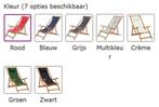 Strandstoel + kussen inklapbaar houten frame GRATIS BEZORGD!, Nieuw, Overige typen, Verzenden